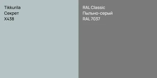 X438 Секрет vs RAL 7037 Пыльно-серый