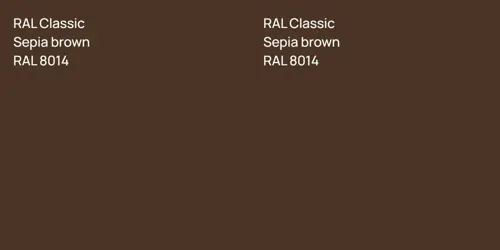 RAL 8014  Sepia brown vs RAL 8014  Sepia brown