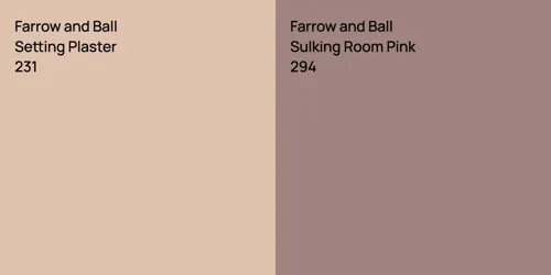 231 Setting Plaster vs 294 Sulking Room Pink