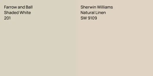 201 Shaded White vs SW 9109 Natural Linen