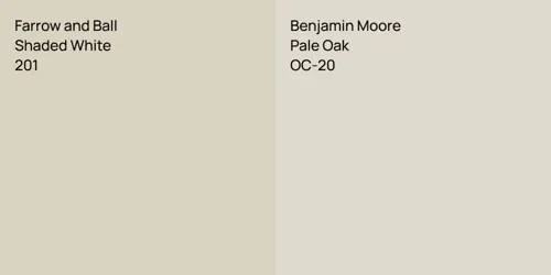 201 Shaded White vs OC-20 Pale Oak