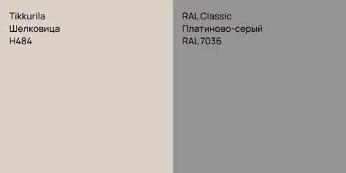 H484 Шелковица vs RAL 7036 Платиново-серый