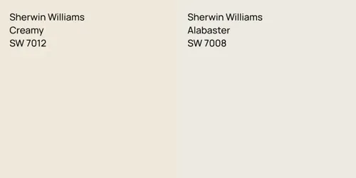SW 7012 Creamy vs SW 7008 Alabaster