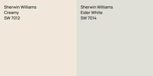 SW 7012 Creamy vs SW 7014 Eider White