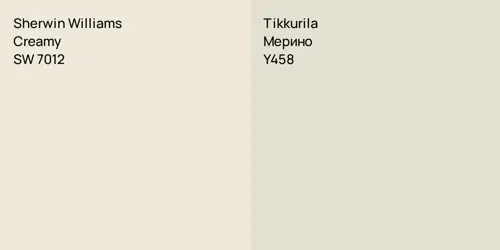 SW 7012 Creamy vs Y458 Мерино