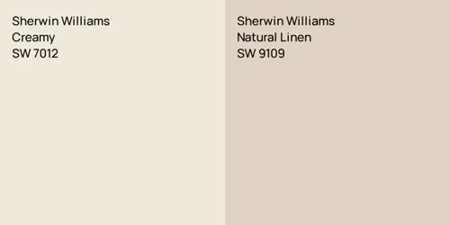 SW 7012 Creamy vs SW 9109 Natural Linen