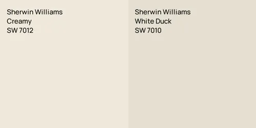 SW 7012 Creamy vs SW 7010 White Duck