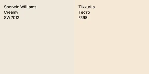 SW 7012 Creamy vs F398 Тесто