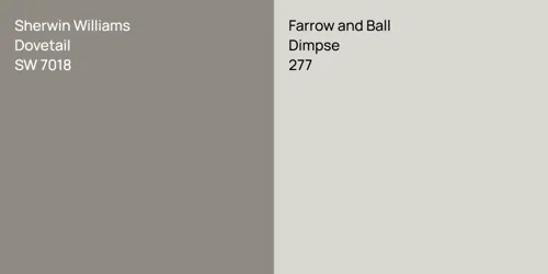 SW 7018 Dovetail vs 277 Dimpse