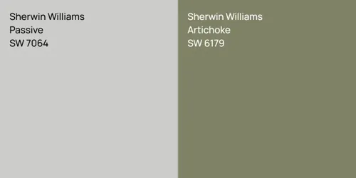 SW 7064 Passive vs SW 6179 Artichoke