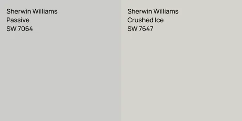 SW 7064 Passive vs SW 7647 Crushed Ice