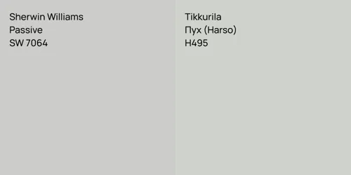 SW 7064 Passive vs H495 Пух (Harso)