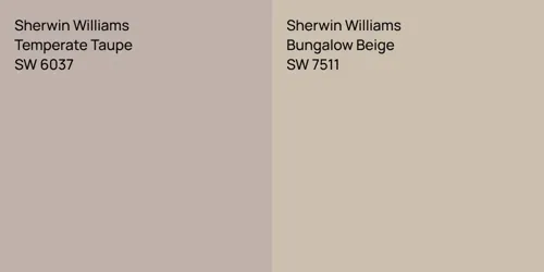 SW 6037 Temperate Taupe vs SW 7511 Bungalow Beige
