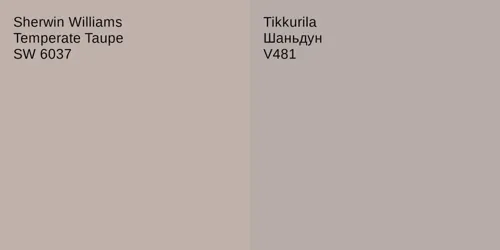 SW 6037 Temperate Taupe vs V481 Шаньдун