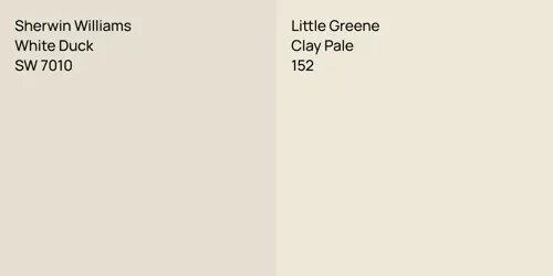 SW 7010 White Duck vs 152 Clay Pale