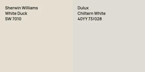 SW 7010 White Duck vs 40YY 73/028 Chiltern White