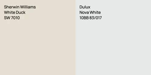 SW 7010 White Duck vs 10BB 83/017 Nova White