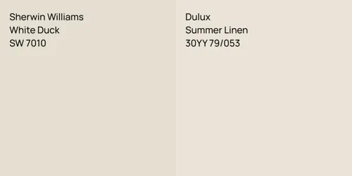 SW 7010 White Duck vs 30YY 79/053 Summer Linen