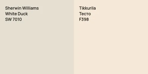 SW 7010 White Duck vs F398 Тесто