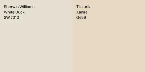 SW 7010 White Duck vs G459 Халва