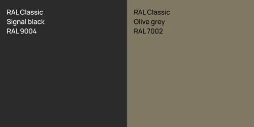 RAL 9004  Signal black vs RAL 7002  Olive grey