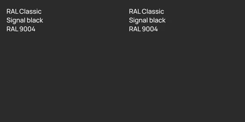 RAL 9004  Signal black vs RAL 9004  Signal black