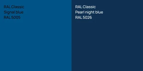 RAL 5005  Signal blue vs RAL 5026  Pearl night blue