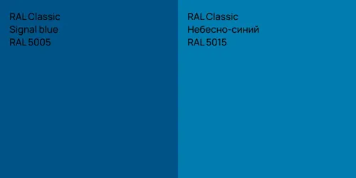 RAL 5005  Signal blue vs RAL 5015 Небесно-синий
