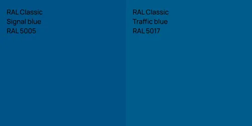 RAL 5005  Signal blue vs RAL 5017  Traffic blue