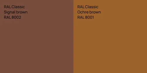 RAL 8002  Signal brown vs RAL 8001  Ochre brown