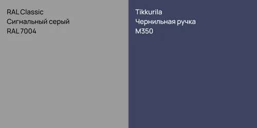 RAL 7004 Сигнальный серый vs M350 Чернильная ручка