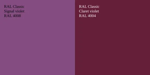 RAL 4008  Signal violet vs RAL 4004  Claret violet