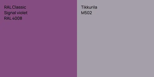 RAL 4008  Signal violet vs M502 
