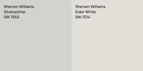 SW 7653 Silverpointe vs SW 7014 Eider White