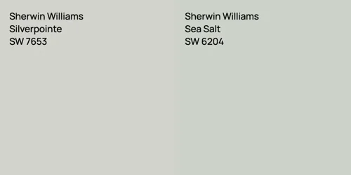 SW 7653 Silverpointe vs SW 6204 Sea Salt