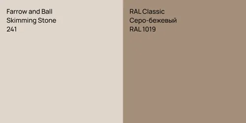 241 Skimming Stone vs RAL 1019 Серо-бежевый