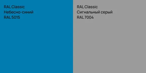 RAL 5015 Небесно-синий vs RAL 7004 Сигнальный серый