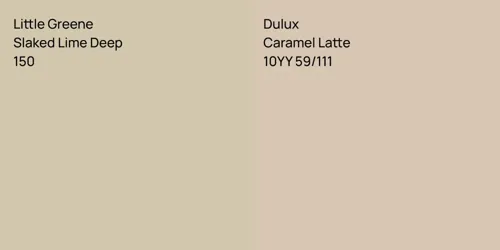 150 Slaked Lime Deep vs 10YY 59/111 Caramel Latte
