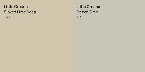 150 Slaked Lime Deep vs 113 French Grey