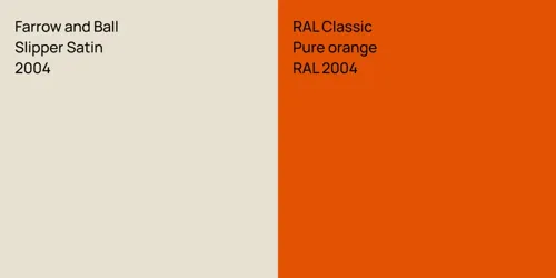 2004 Slipper Satin vs RAL 2004 Pure orange