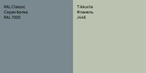 RAL 7000 Серая белка vs J446 Фланель