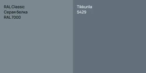 RAL 7000 Серая белка vs S429 null