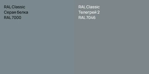 RAL 7000 Серая белка vs RAL 7046 Телегрей 2