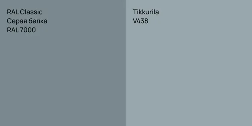 RAL 7000 Серая белка vs V438 