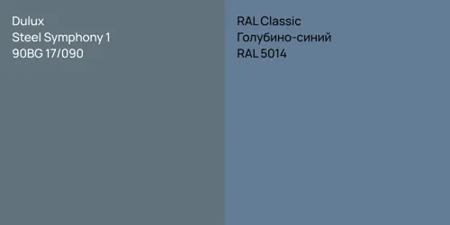 90BG 17/090 Steel Symphony 1 vs RAL 5014 Голубино-синий