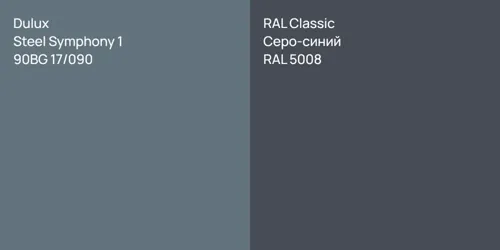 90BG 17/090 Steel Symphony 1 vs RAL 5008 Серо-синий