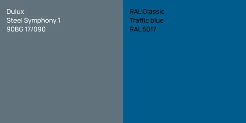 90BG 17/090 Steel Symphony 1 vs RAL 5017  Traffic blue