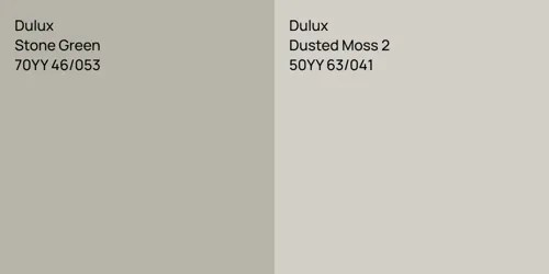 70YY 46/053 Stone Green vs 50YY 63/041 Dusted Moss 2
