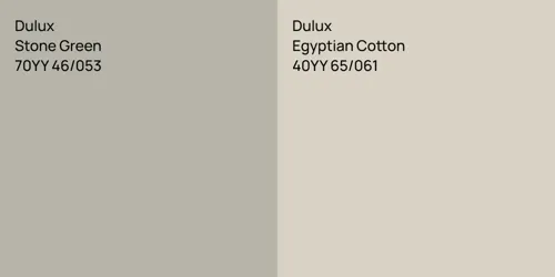 70YY 46/053 Stone Green vs 40YY 65/061 Egyptian Cotton