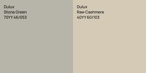 70YY 46/053 Stone Green vs 40YY 60/103 Raw Cashmere